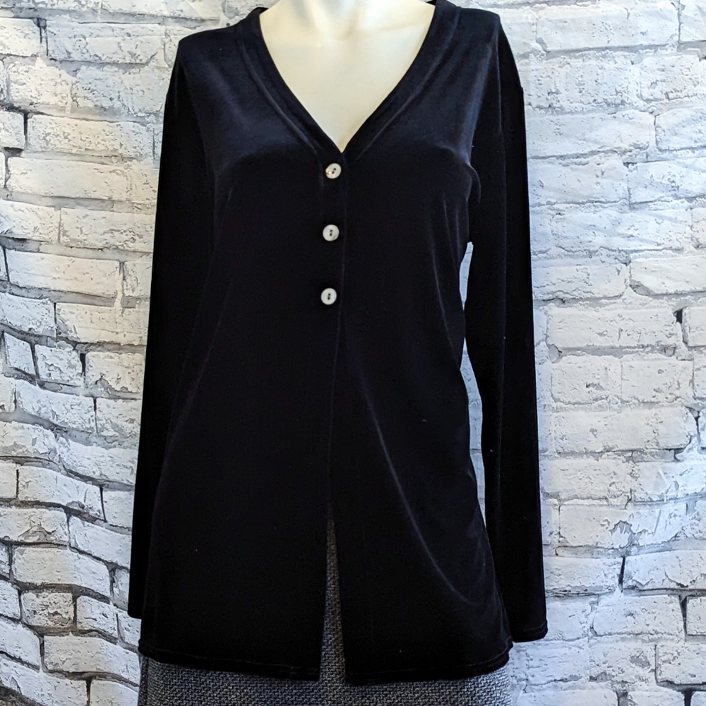 Denim&Co Velvet Shacket